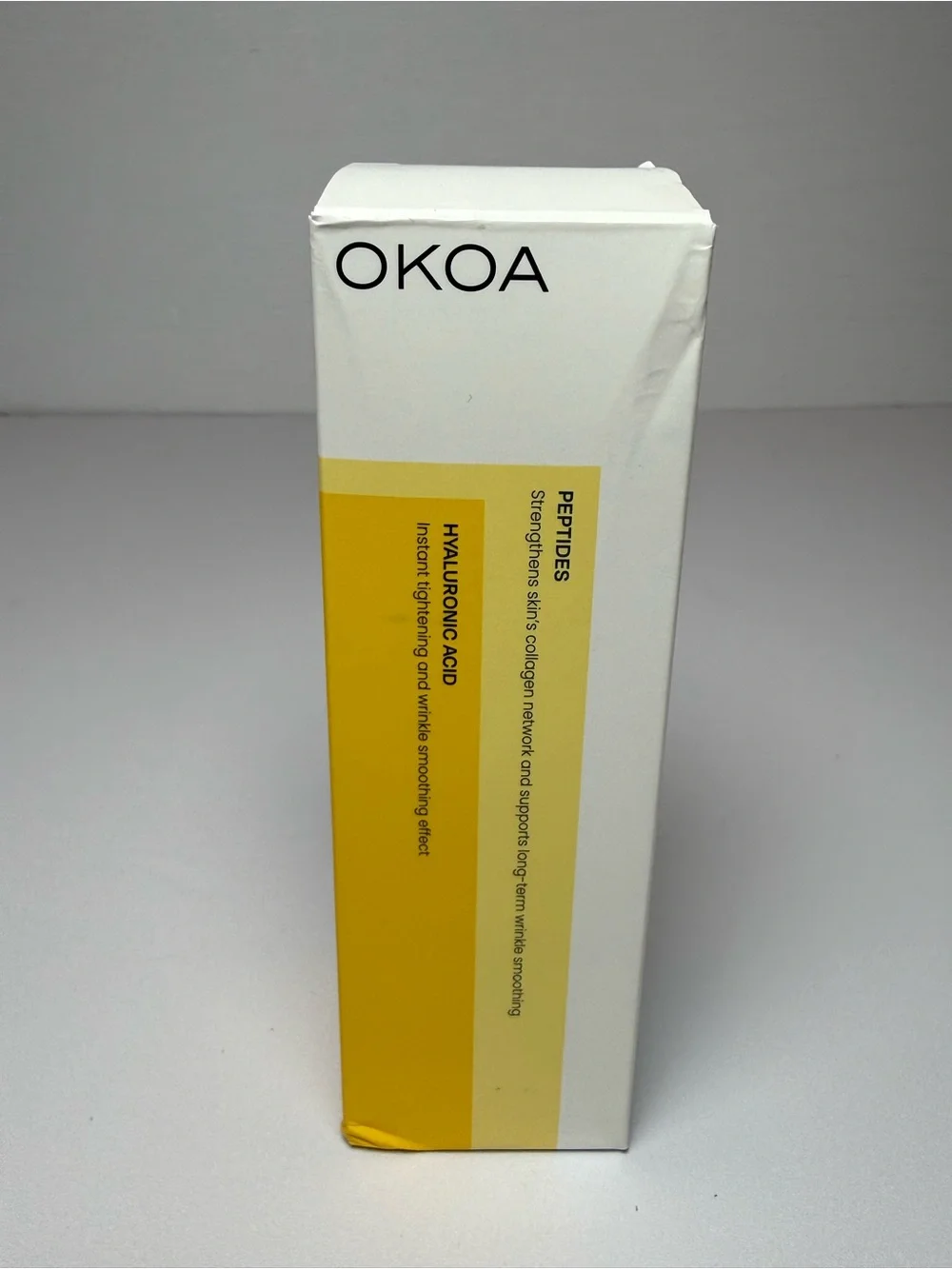 Okoa Dual Action Lifting Cream Hyaluronic Acid Peptides Wrinkle Smoothing 1fl Oz